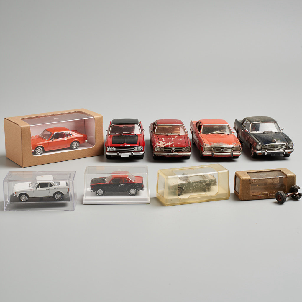 Hotwheels Reseller condition grading comparison - vintage Hot Wheels at different wear levels from mint to poor