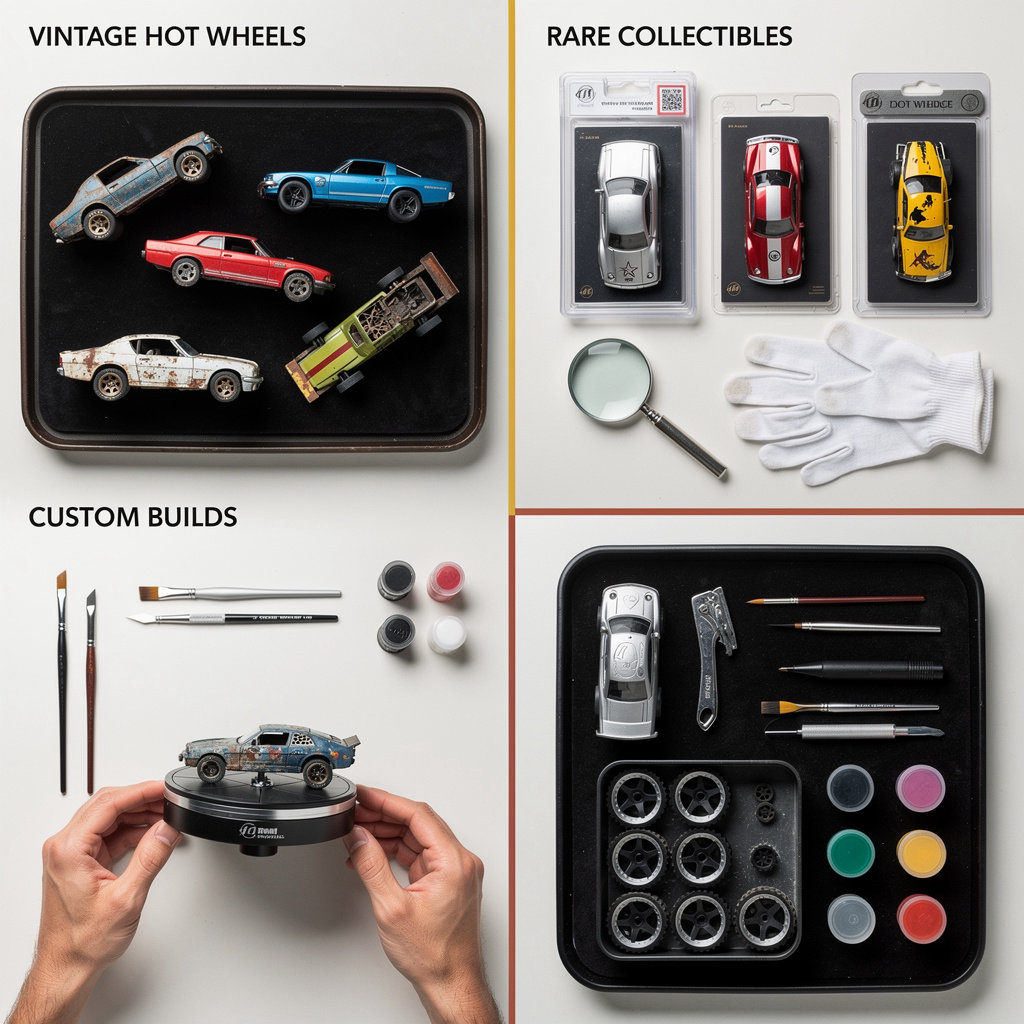 Hotwheels Reseller vintage Hot Wheels and rare die-cast collectibles display